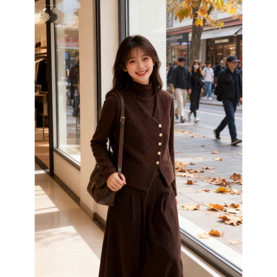 （运费险）马甲背心打底衫两件套