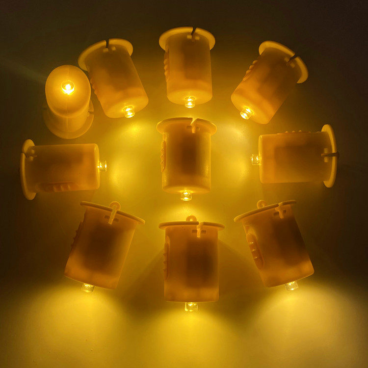 儿童DIY手工灯笼制作发光材料带钩可开关带电LED电子灯暖黄光高亮