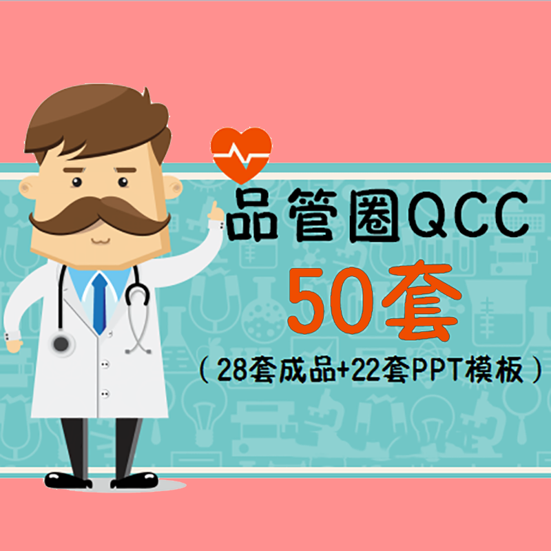 品管圈QCC PPT模板成品内容护理PDCA循环案例分析成果汇报幻灯片