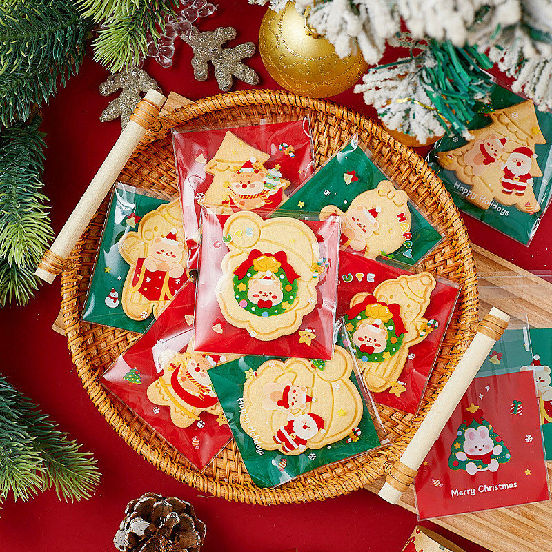 2026圣诞节平安夜曲奇饼干雪花酥糖果西点袋自粘袋卡通自封贴袋子,厨房/烹饪用具,点心包装盒/包装袋,淘宝优惠券,粉丝福利购,淘宝优惠卷