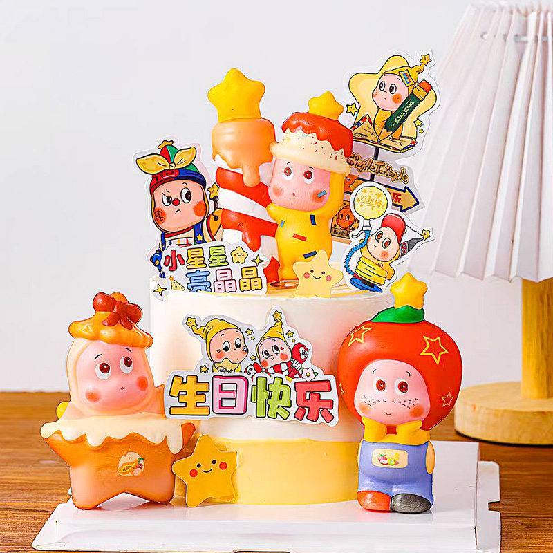 卡通许愿宝宝星星人蛋糕装饰儿童生日公仔蜡烛烘焙插件旗甜品台,节庆用品/礼品,蛋糕/烘焙装饰用品,淘宝优惠券,粉丝福利购,淘宝优惠卷