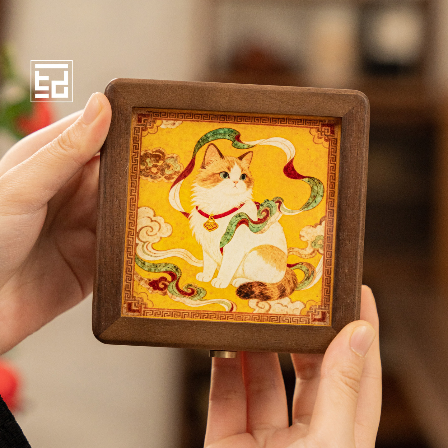 精致漂亮的收纳盒水晶文玩手串盒实木串珠礼盒送女生礼物高档精致