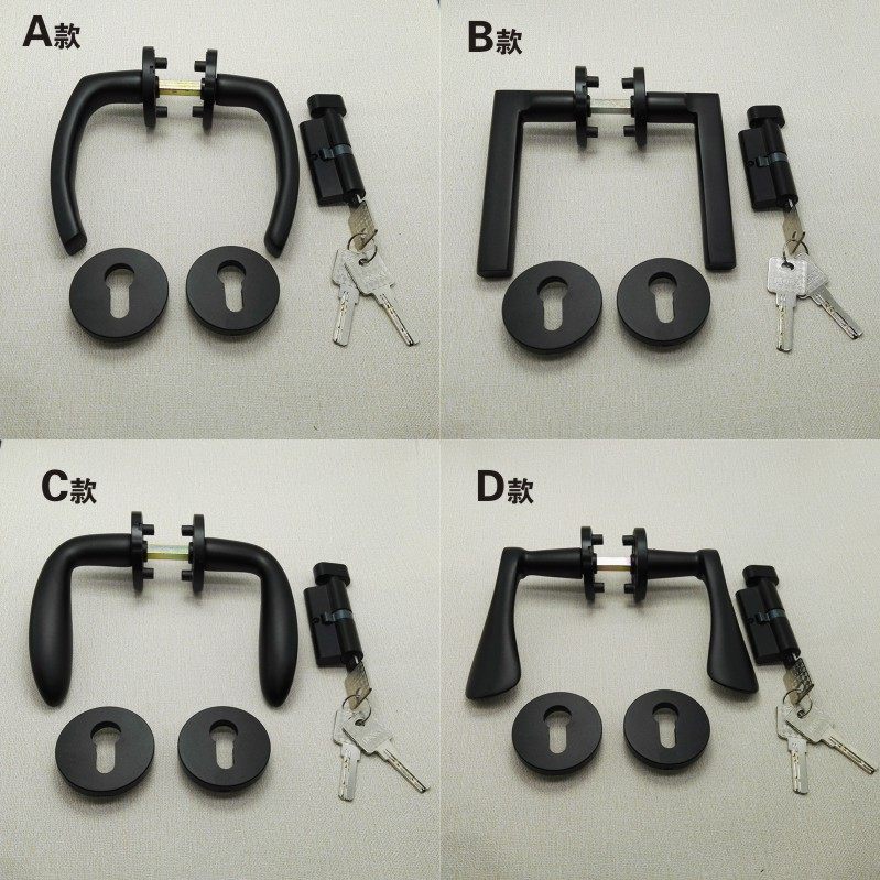 tata木门锁磁吸静音门锁简约实木复合门卧室内太空铝把手锁 锁芯