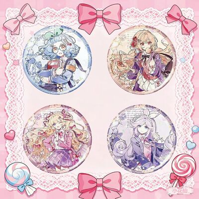 小花仙动漫周边千韩淑馨夏安安伊瞳镭射吧唧徽章挂件饰品扎痛包女