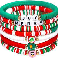 6 Pack Christmas Bracelets Candy-Style Stacks Women Gifts thumbnail 2