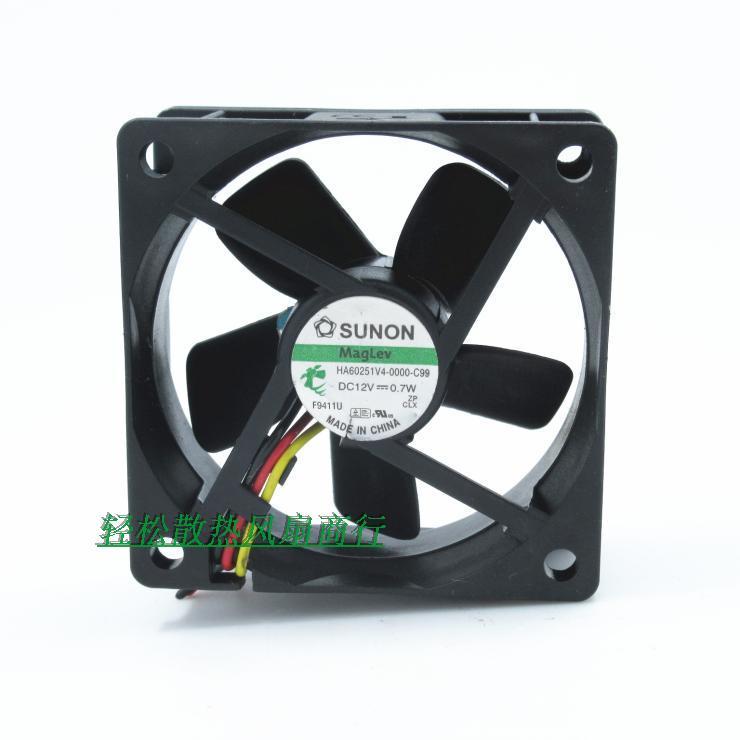 原装建准sunon 磁悬浮轴承风扇ha60251v4-0000-c99 6025 12v 0.7w