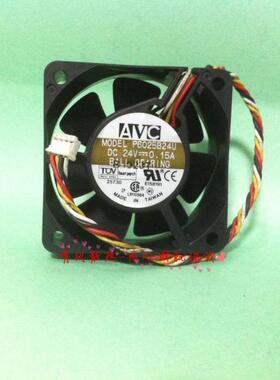 AVC P6025B24U 24V 0.15A 6CM 6025 四线工控机变频器风扇