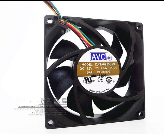 AVC 9CM 9厘米 4线大风量 风扇 9025 12V 1.5A DASA0925B2S