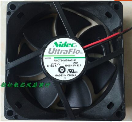 原装NIDEC正品24V 0.165A 变频器8CM厘米8025风扇U80T24MS4A7-51
