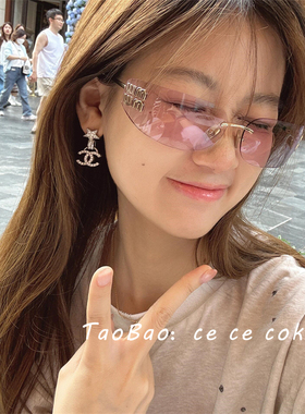 张元英同款无框太阳镜高级感