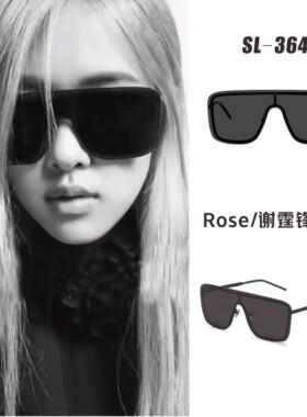 2025款rose同款谢霆锋个性防晒太阳镜防紫外线大脸显瘦墨镜SL364