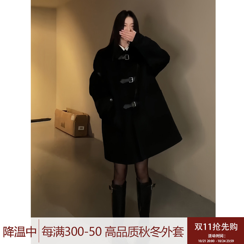 高级感呢子大衣女2024新款秋冬毛呢外套韩系小个子冬天短款赫本风