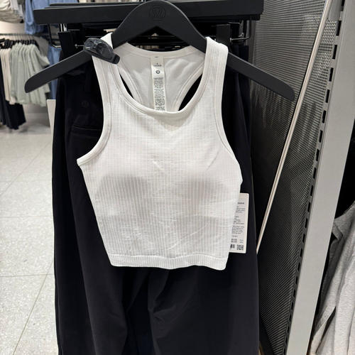 澳洲Lululemon Ebb to Street Cropped女士瑜伽背心带胸垫B/C Cup