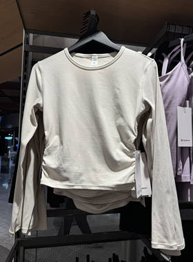 澳洲Lululemon All it Takes Ribbed Keyhole女士长袖瑜伽T恤打底