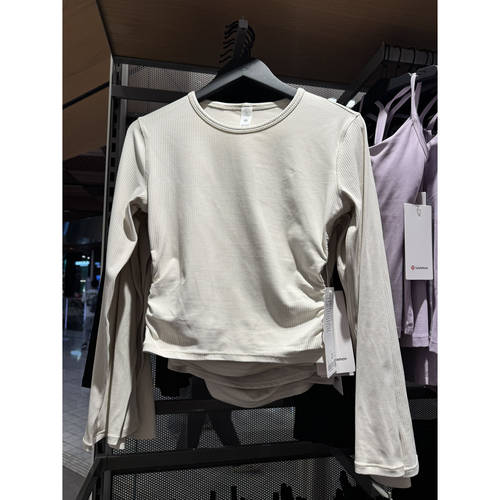 澳洲Lululemon All it Takes Ribbed Keyhole女士长袖瑜伽T恤打底