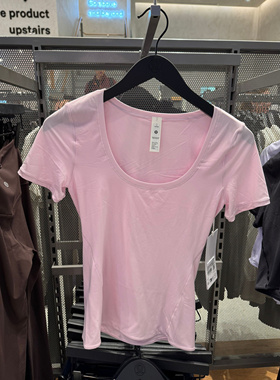 澳洲Lululemon Wundermost Nulu低圆领女士速干短袖瑜伽运动T恤