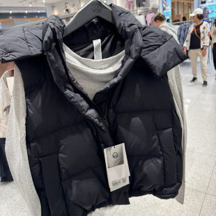 澳洲Lululemon Wunder Puff四格短款连帽羽绒马甲鹅绒防风保暖