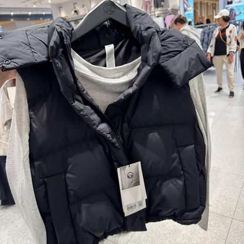 澳洲Lululemon Wunder Puff新四格短款连帽羽绒马甲鹅绒防风保暖