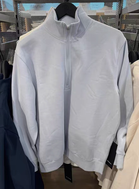 澳洲Lululemon Steady State男士半拉链立领套头运动卫衣亲肤透气