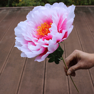 仿真花单支大牡丹花束敬佛花清明节花插花篮场景道具花牡丹扫墓花