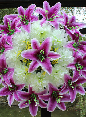 50CM菊花圈清明祭祀花扫墓上坟花