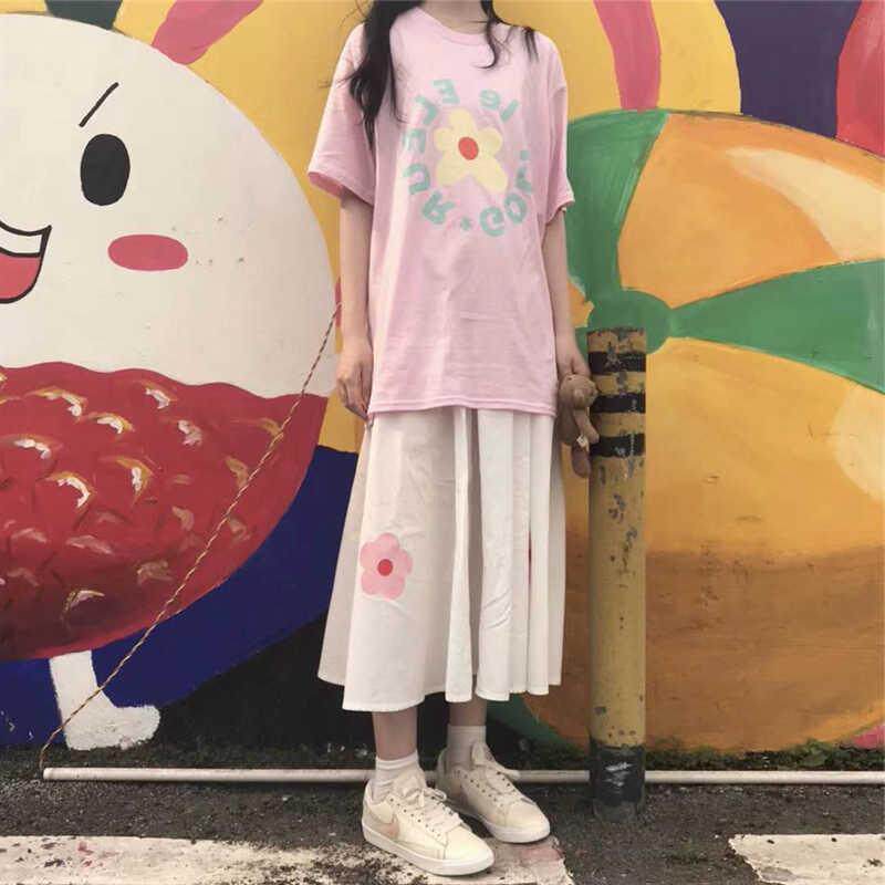 ins Ultra-fire skirt summer the republic of korea Sweet Flower Paige The dress Letters printed short-sleeved T-shirtin the Women's clothing/Boutique , Skirts  category - from Buy2taobao.com to provide professional Taobao agent buy service