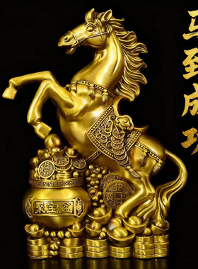 铜马摆件马到成功招财客厅玄关办公室生肖马家居工艺品开业