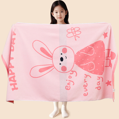 100%纯棉儿童浴巾家用吸水大毛巾