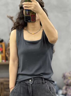 MM 3293 两面穿百搭休闲简约打底女士背心 胸围84衣长53