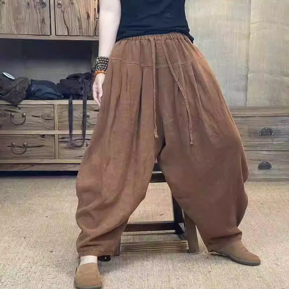 怀旧休闲臀围146女士裤子百搭