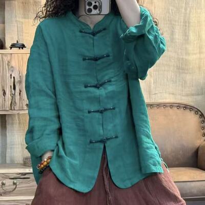 FF 7541 春季新品盘扣复古休闲百搭开衫女士外套 胸围136长63