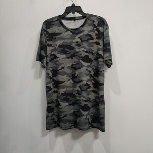 宽松弹力速干迷彩圆领半袖 T恤男夏季 上衣 外贸运动短袖 微瑕NO退换