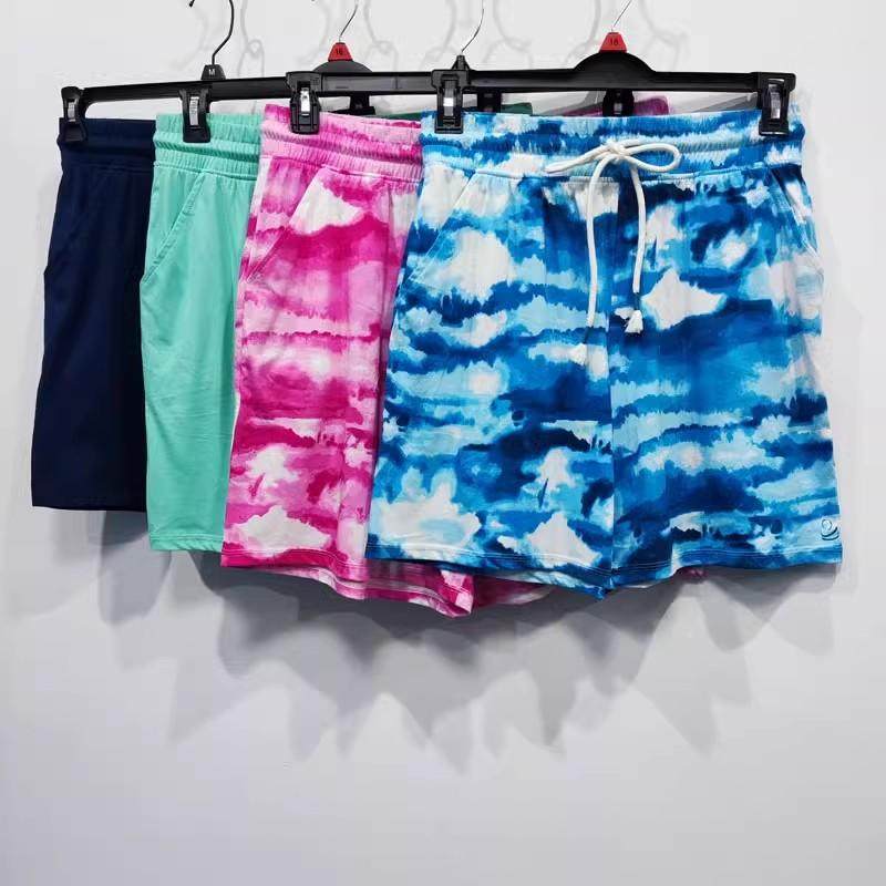 外贸原单纯棉迷彩运动短裤五分女夏季百搭宽松休闲薄款高腰直筒裤,女装/女士精品,短裤,淘宝优惠券,粉丝福利购,淘宝优惠卷