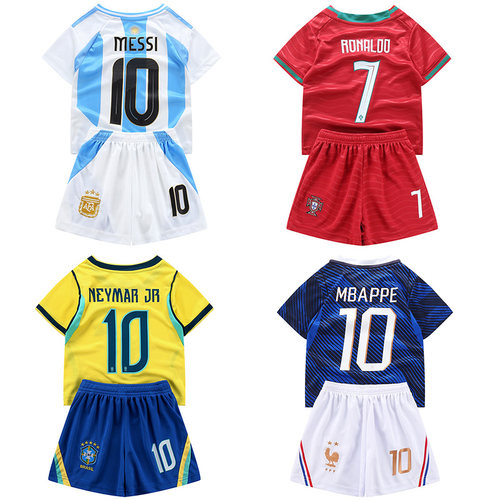 2026新款儿童足球服梅西C罗