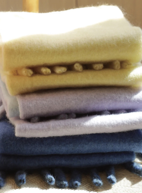 LADY H魔女赫本推荐潮流双面马卡龙粗流苏围巾