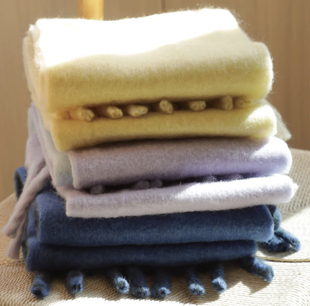 LADY 潮流双面马卡龙粗流苏围巾 H魔女赫本推荐