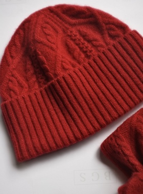 LADY H赫本推荐圣诞冬日羊绒帽子和围巾