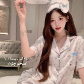 原创冰丝美乐蒂纯欲夏季 可爱家居服睡衣套装 短袖 美美小羊 短裤 女