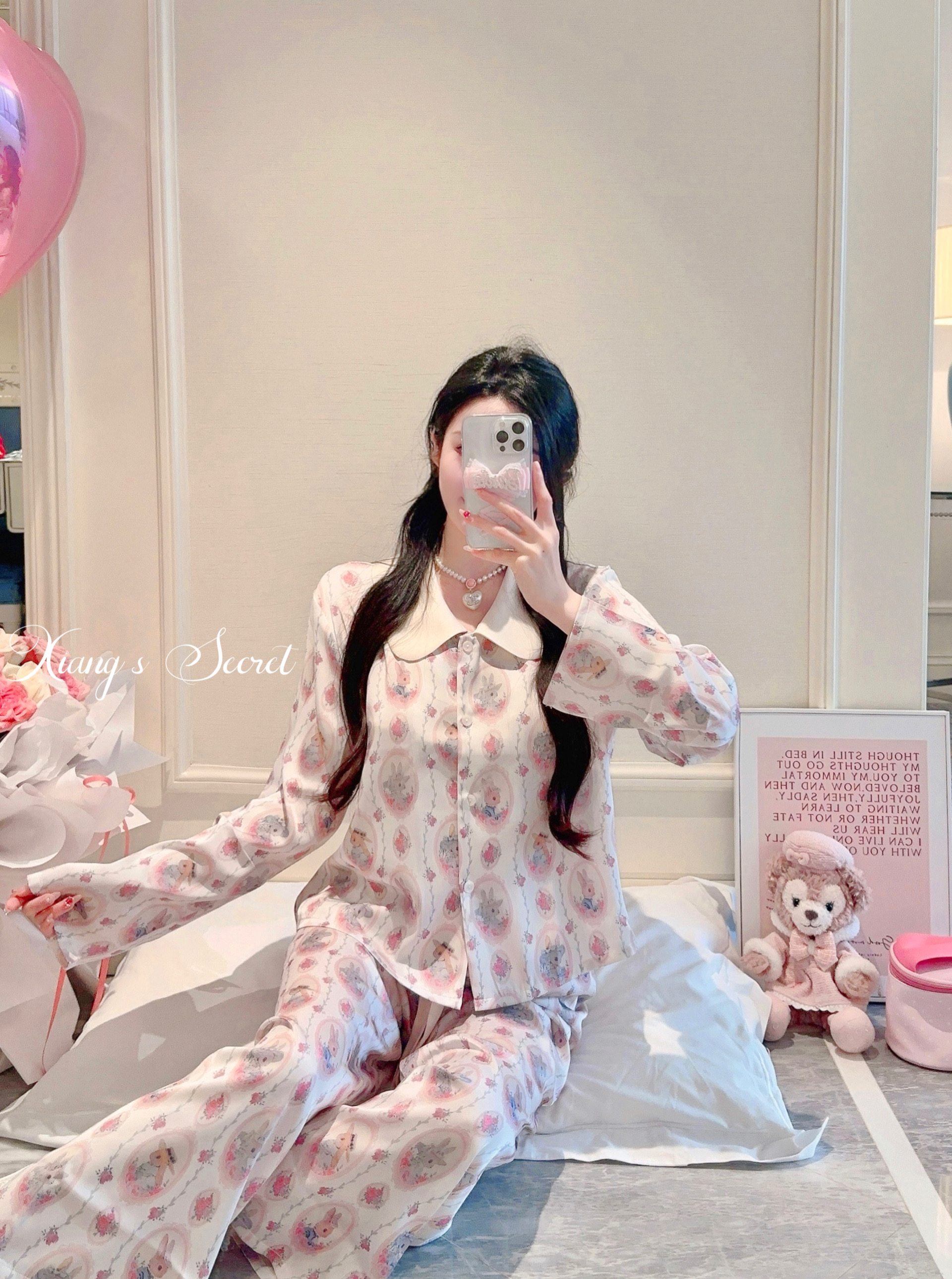 香香的秘密女冰丝娃娃领睡衣