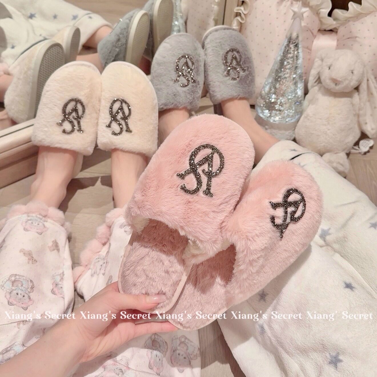 香香的秘密 闪钻千金拖*秋冬包头棉拖鞋毛毛保暖静音居家女2025新,居家布艺,居家棉拖/棉鞋,淘宝优惠券,粉丝福利购,淘宝优惠卷