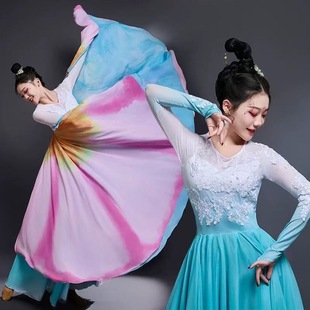 开场舞大裙摆芙蓉似锦满城花表演服中国风飘逸群舞舞蹈演出服套装