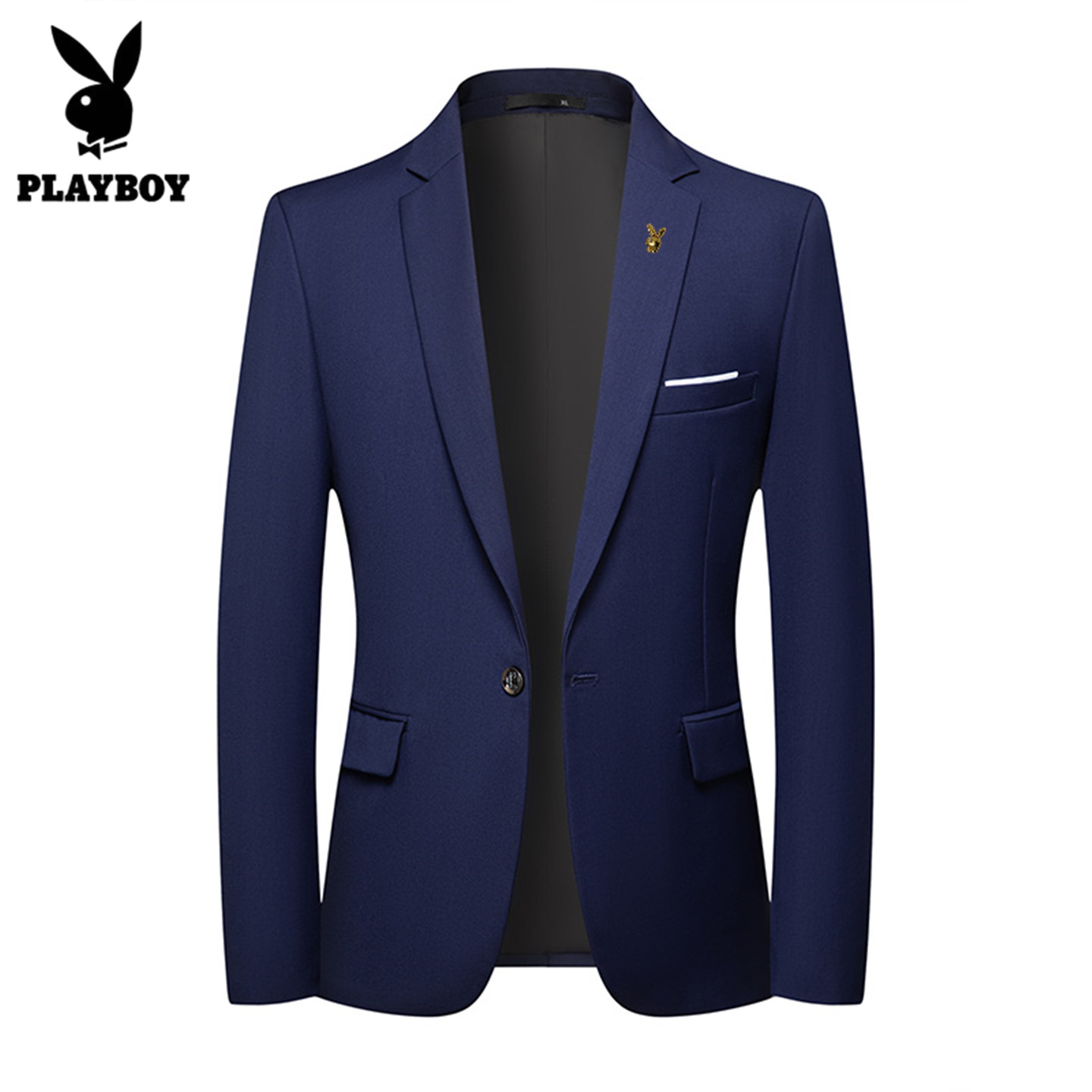 花花公子薄款西服外套男修身西装