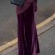 紫红色丝绒半身裙女秋2025新款 加厚加绒大码 气质显瘦垂感a字长裙