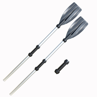 橡皮艇加厚划桨皮划艇冲锋舟铝合金船桨漂流船桨手摇一对装