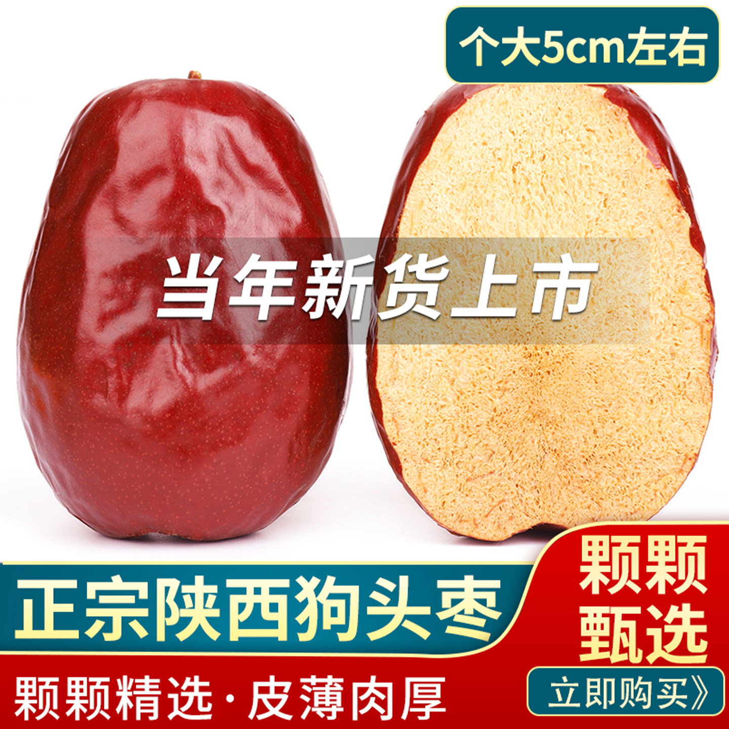 狗头枣陕西延安狗头枣特大枣新枣陕北特产狗头枣红枣干货