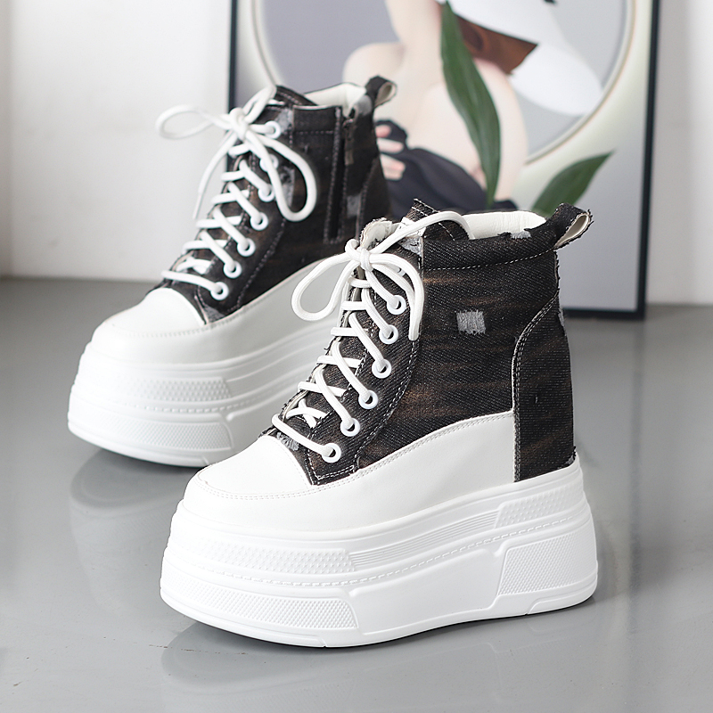 超高跟聚氨酯休闲高帮鞋