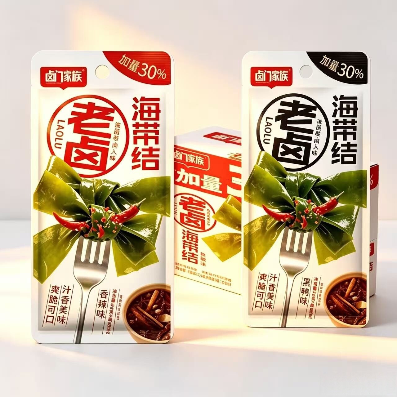【新品上市】卤门家族老卤海带结黑鸭味香辣味下饭菜休闲零食