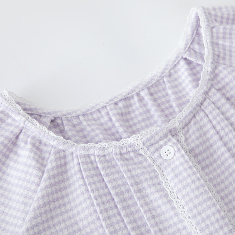 日系睡衣女高级感秋冬纯棉磨毛家居服圆领全棉法兰绒长袖套装大码