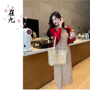 红豆信笺 改良旗袍套装 春夏款 连衣裙少女新中式 薄款 EACH崔九