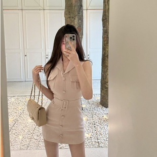 M900包臀连衣裙气质2025新款 小香裙子显瘦高级感小个子背心裙 修身